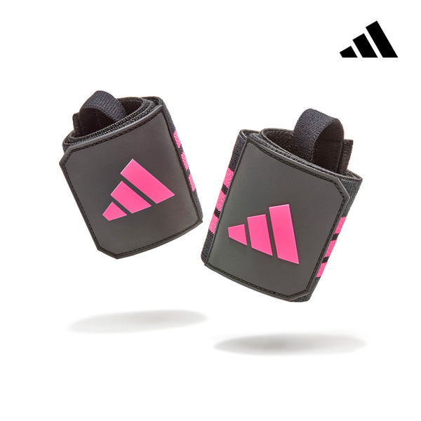 【Adidas 愛迪達】纏繞式加壓護腕-粉