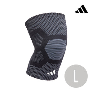 【Adidas 愛迪達】針織壓縮運動護膝-S~XL