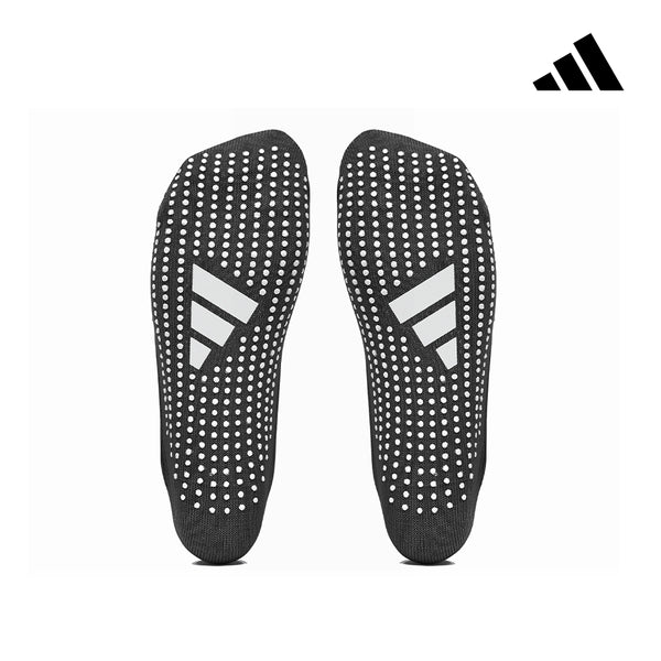 【Adidas 愛迪達】防滑透氣瑜珈襪(黑)