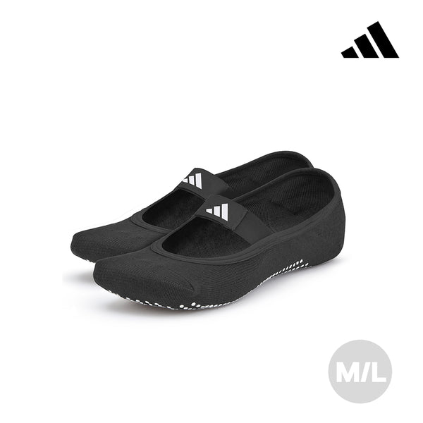 【Adidas 愛迪達】防滑透氣瑜珈襪(黑)