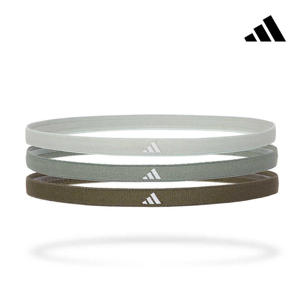 【Adidas 愛迪達】止滑運動髮帶組(淺灰綠/莫蘭迪綠/橄欖綠)
