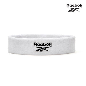 【Reebok】加厚棉質舒適運動頭帶(白)