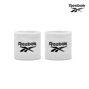 【福利品】Reebok棉質舒適運動護腕(黑/白)