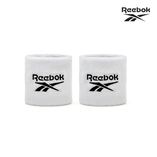 【福利品】Reebok棉質舒適運動護腕(黑/白)