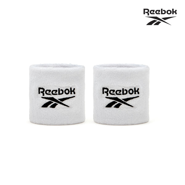 【Reebok】棉質舒適運動護腕(黑/白)
