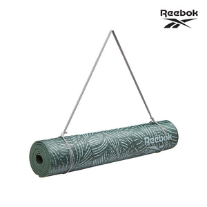 【Reebok】防滑舒適瑜珈墊-4mm(流線橘/夜幕綠)