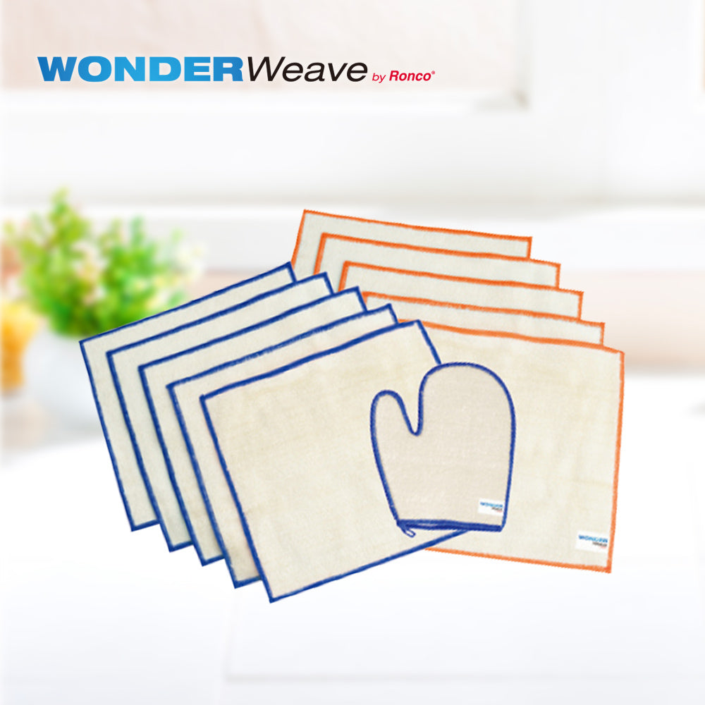 美國Wonder Weave天然抗菌竹纖維萬用巾（10條+手套)