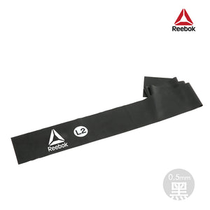 【福利品】Reebok 彈力訓練帶(2入)-0.35mm/0.5mm(灰/黑)