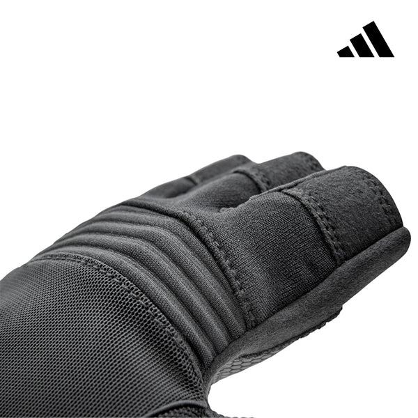 【Adidas 愛迪達】防滑短指手套(格調灰)-S~L