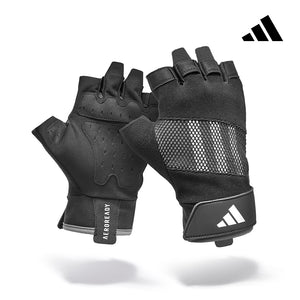 【Adidas 愛迪達】專業透氣訓練手套(黑)-XS~XL