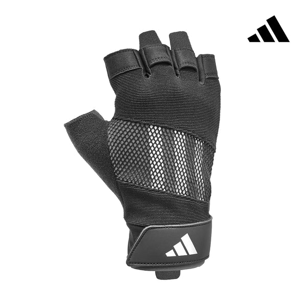 【Adidas 愛迪達】專業透氣訓練手套(黑)-XS~XL