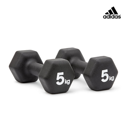 【福利品】Adidas六角訓練啞鈴(4kg／5kg)