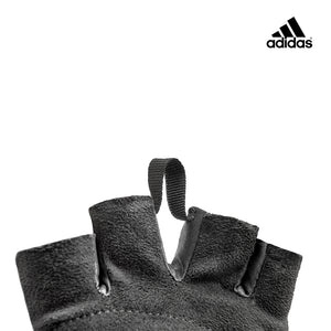 【Adidas 愛迪達】可調式透氣短指訓練手套(白)-S~XL