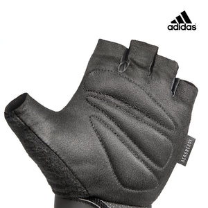 【Adidas 愛迪達】可調式透氣短指訓練手套(白)-S~XL