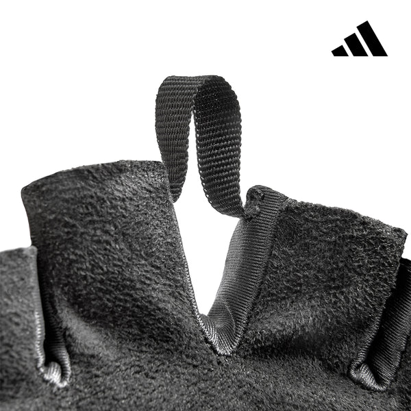 【Adidas 愛迪達】可調式透氣短指訓練手套(藍)-M/L