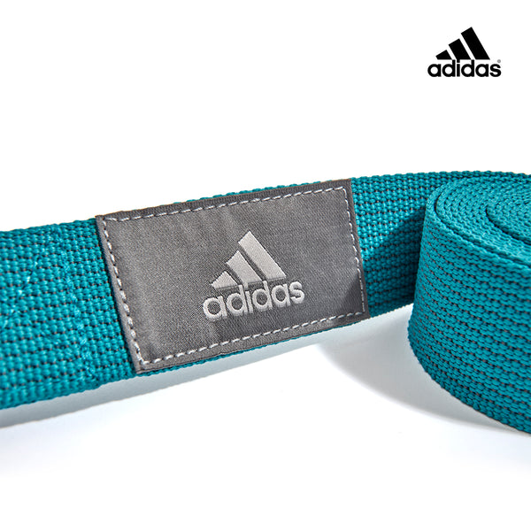 【Adidas 愛迪達】編織瑜珈伸展帶(孔雀藍)