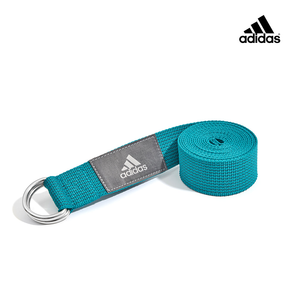 【Adidas 愛迪達】編織瑜珈伸展帶(孔雀藍)