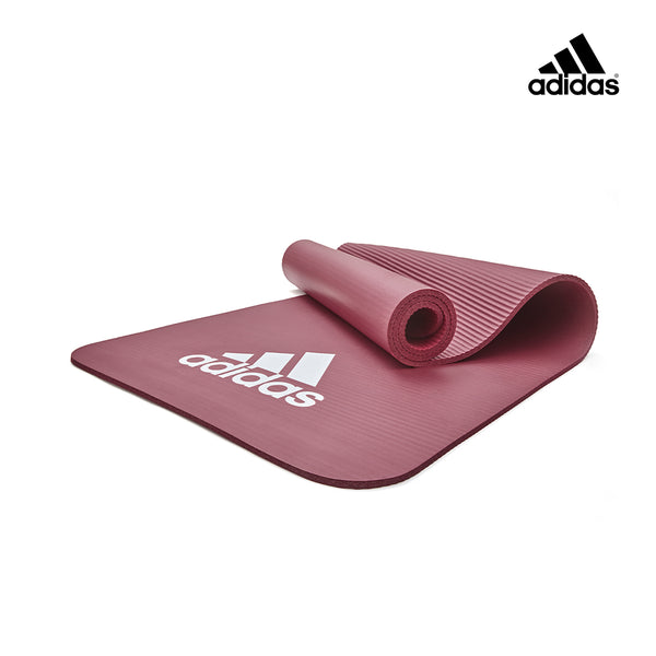 【福利品】Adidas輕量彈性瑜珈墊-7mm(煙燻紅)
